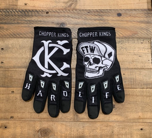 SKULL riding gloves Chopper Kings Clothing