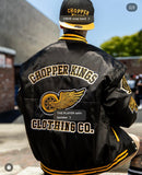 THE PLAYER satin bomber