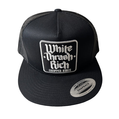 WHITE TRASH RICH trucker hat